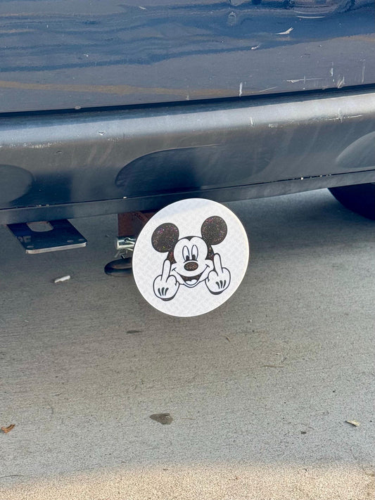 Mickey Middle finger hitch cover