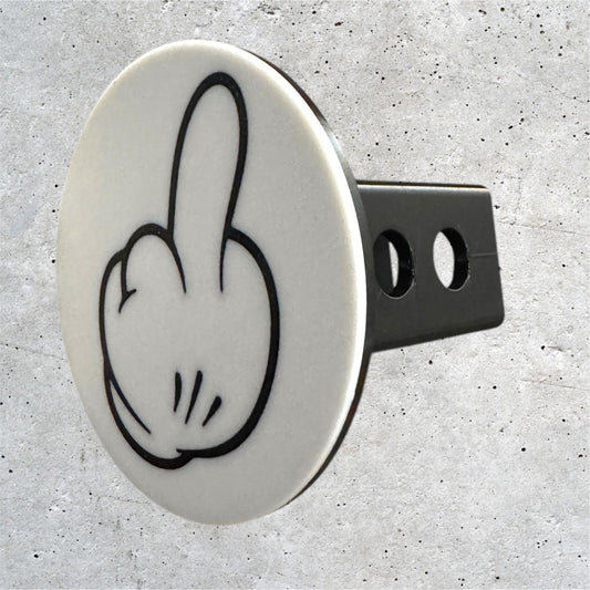 Middle finger glove hitch cover