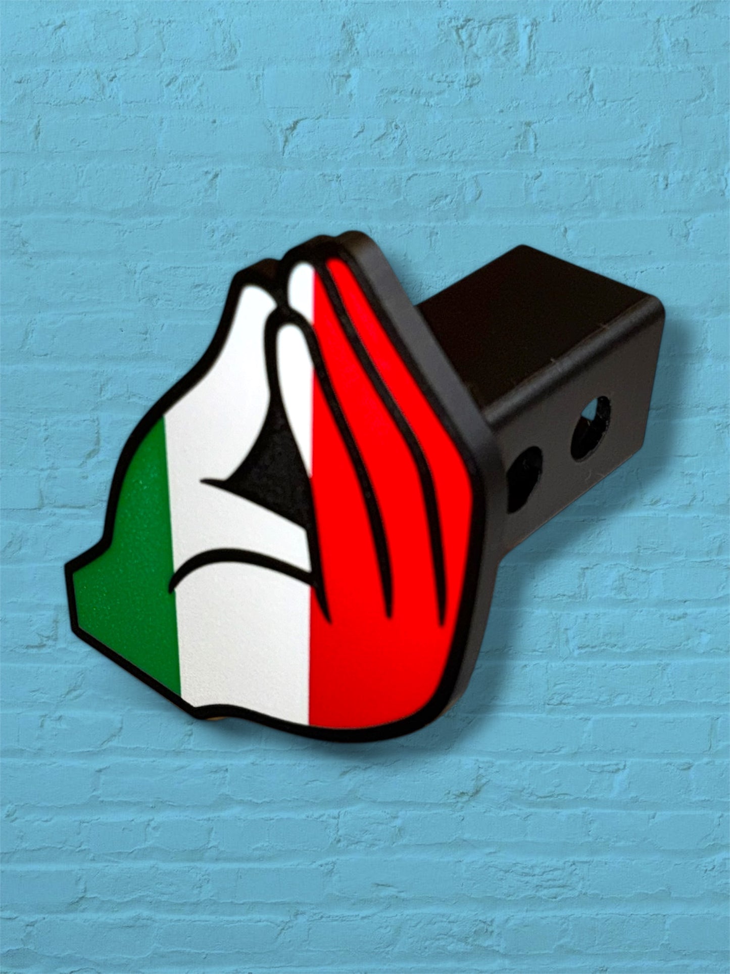Italian Hand Flag Hitch Cover