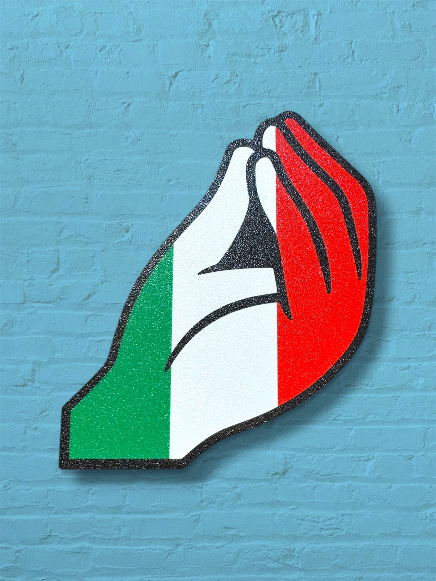Italian Hand Flag Hitch Cover